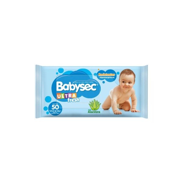 Toallitas Humedas Ultra Fresh Aloe Vera Babysec 50 Un