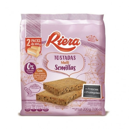 Tostadas 7 Semillas Libres Riera 200 Grs