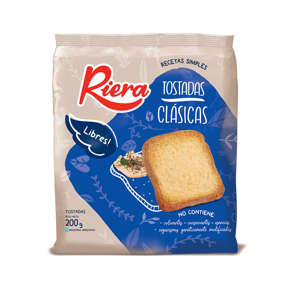 Tostadas Clasicas Libres Riera 200 Grs