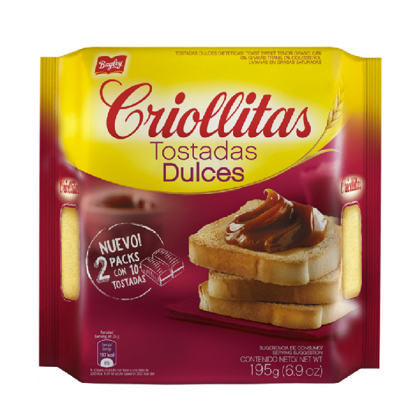 Tostadas Dulces Criollitas 195 Grs