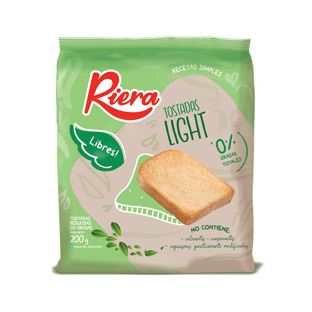 Tostadas Light Libres Riera 200 Grs
