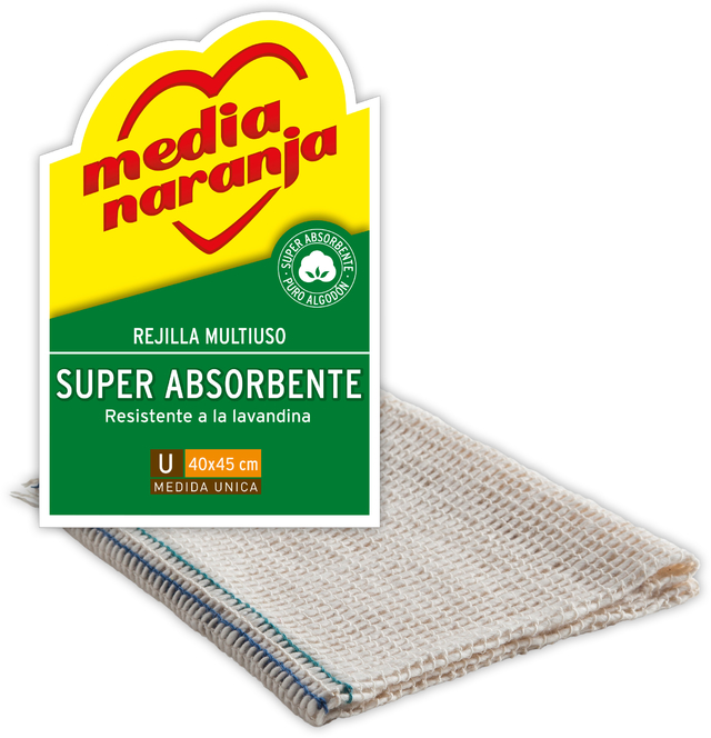 Trapo Rejilla Multiuso Media Naranja 1 Un