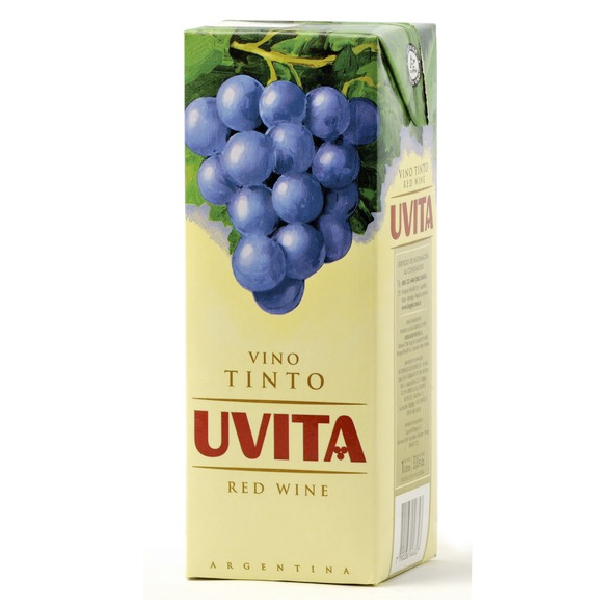 Vino Tinto Tetra Brik Uvita 1 Lts